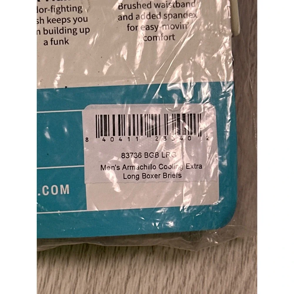 Duluth Trading Co Mens Armachillo Cooling Extra Long Boxer Briefs Blue L 83736